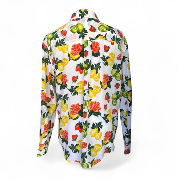 Equipment Femme Size Small Silk Blouse Button Up And Tie Front - Picture 5 of 10